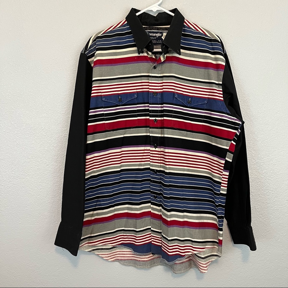 VINTAGE Wrangler Aztec Print Cowboy Cut Reg Fit Men Size 17-35 X-Long Tails USA